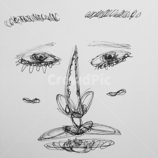 일러스트,얼굴,펜그림,그림,선긋기