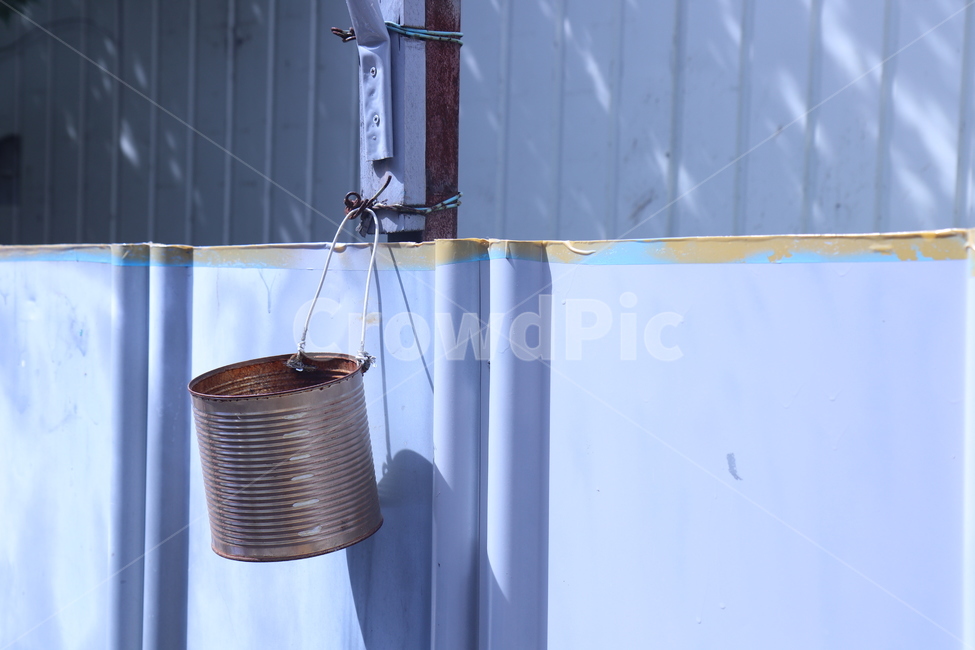 녹슨,물통,그림자,벽,rusty,watertank