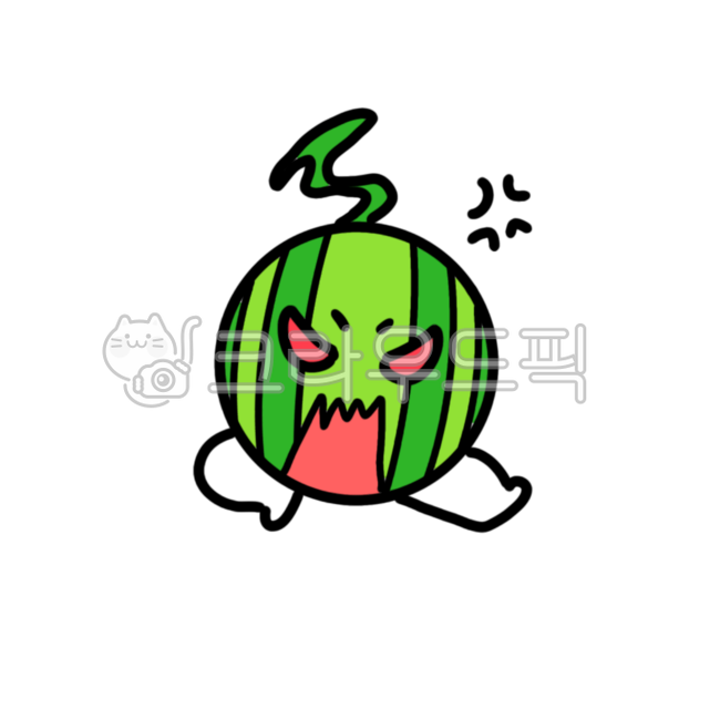수박,이모티콘,여름,watermelon,과일,초록수박,귀여운수박,캐릭터,여름한정,아기수박