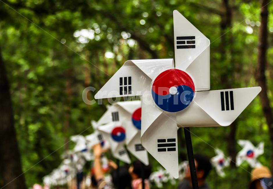 자연,호수,태극기,풍차,배경