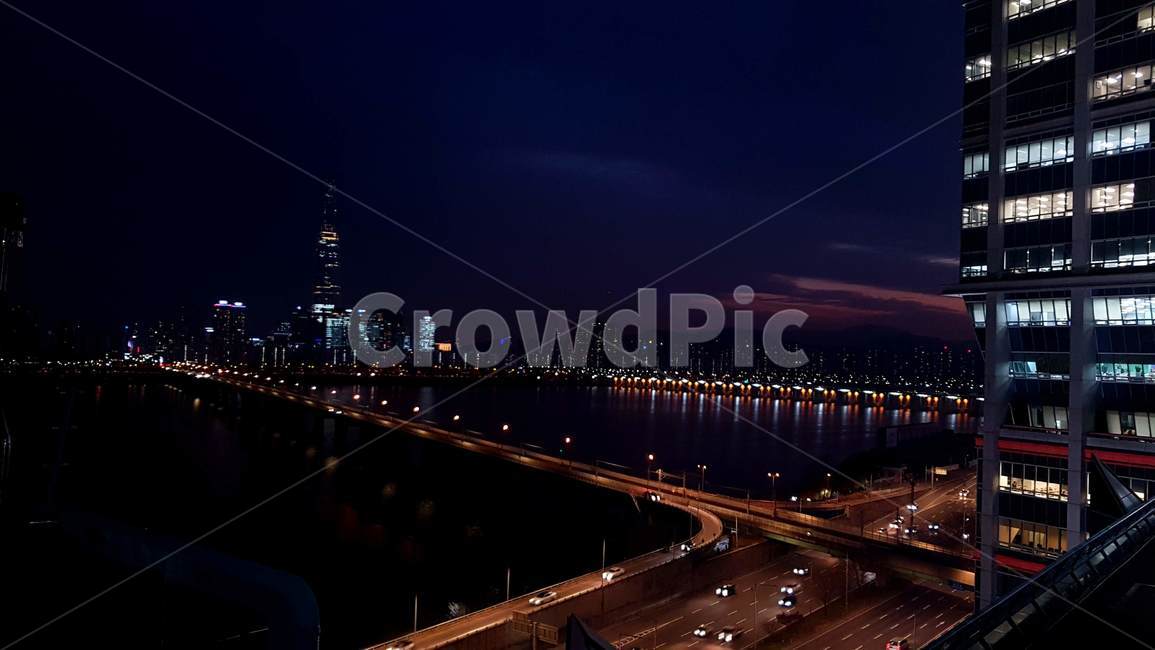 야경,하늘,풍경,다리,하늘색,보라색,야경,밤,풍경,nightscape,night,landscape,도시,city,한국도시풍경,한국도시경관,korea cityscape,road,도로,freeway,고속 도로