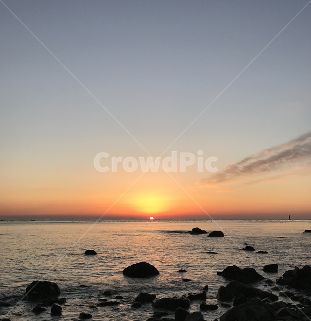 일출,일몰,바다,해,주황,바닷가,새해,바위,자연,풍경,nature,landscape,outdoors,옥외,dusk,황혼,sunset,dawn,새벽,sky,하늘,red sky,붉은 하늘