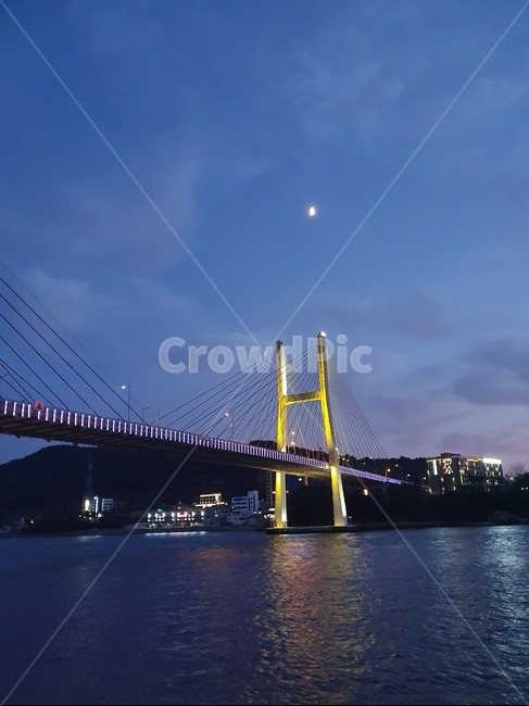 다리,건물,풍경,바다,하늘,야경,밤,풍경,nightscape,night,landscape