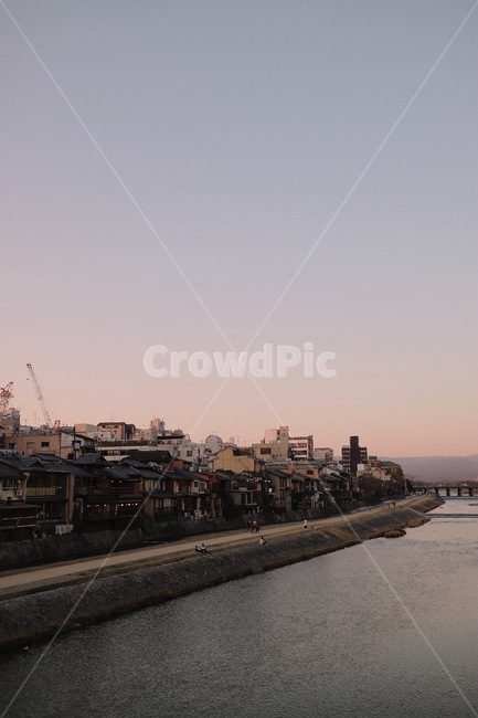 강,교토,노을,주택,카모강,도시,풍경,city,landscape,해외,외국,세계,foreign,oversea,world,세계도시풍경,해외도시풍경,외국도시풍경,world cityscape