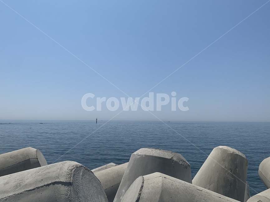 바다,방파제,sea,인공물,sky,하늘,물