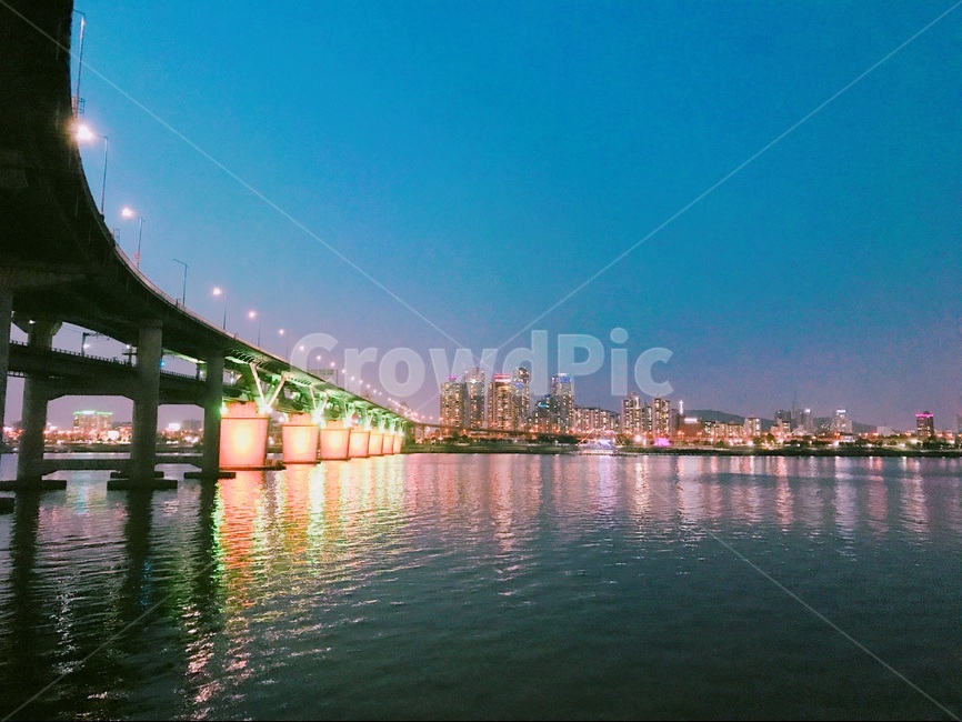 한강,하늘,강,다리,하늘색,야경,밤,풍경,nightscape,night,landscape,도시,city,한국도시풍경,한국도시경관,korea cityscape,water,물