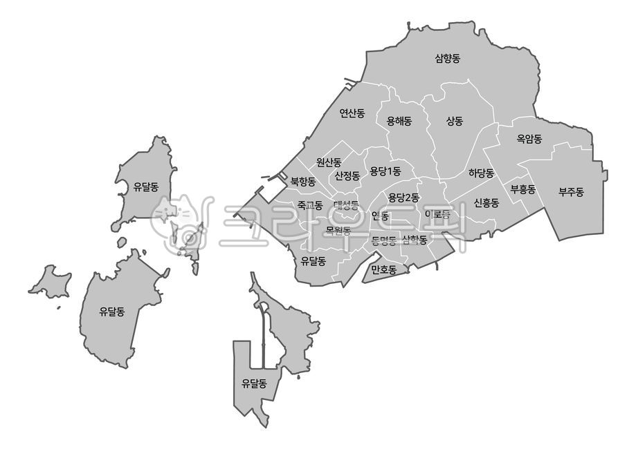 Mokpo city map,Mokpo,Mokpo Map,Mokpo city administrative map,Jeollanamdo,Mokposi,administrative guidance,map of korea