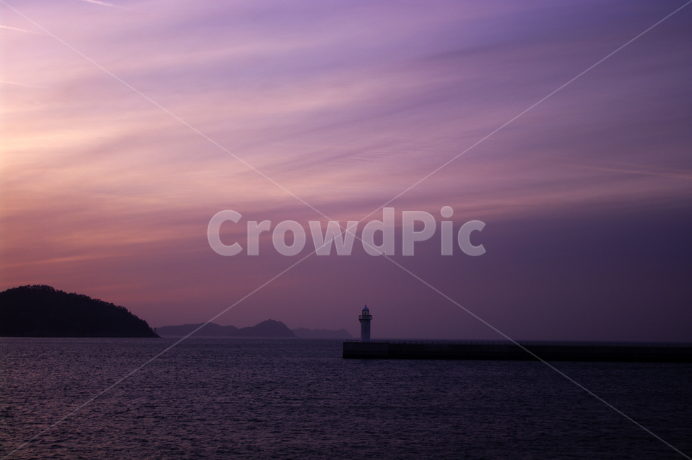 바다,풍경,섬,노을,하늘,구름,산,color,일출,sunrise,등대,등대,lighthouse,outdoors,옥외,land,땅,nature,자연