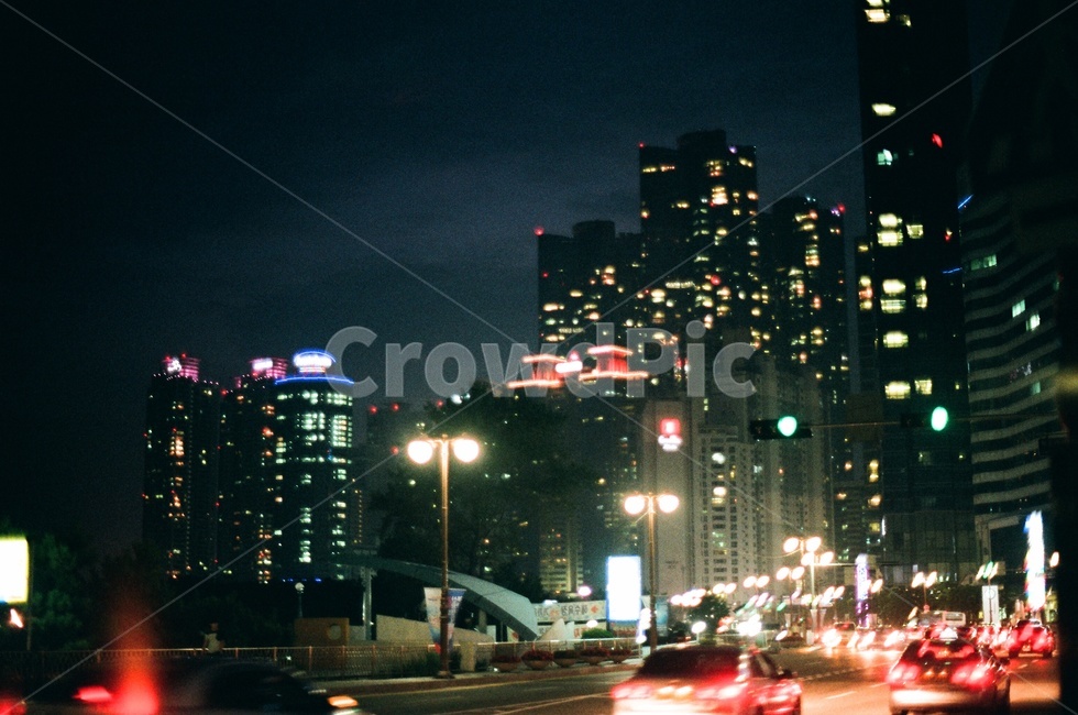 부산,해운대,야경,busan,haeundae,nightview,도로,가로등