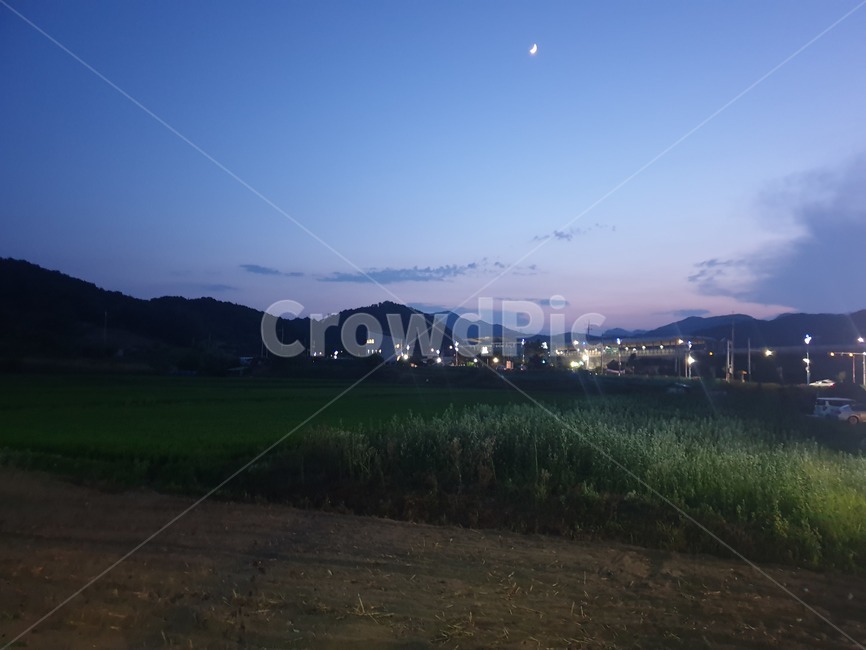 자연,노을,시골길,야경,시골