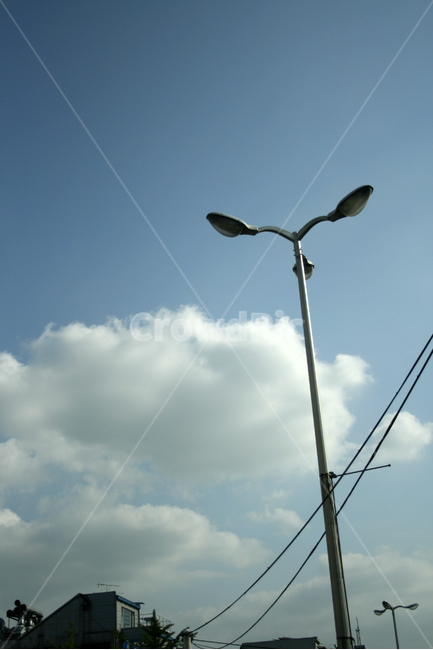 하늘,구름,가로등,sky,파란,cloud