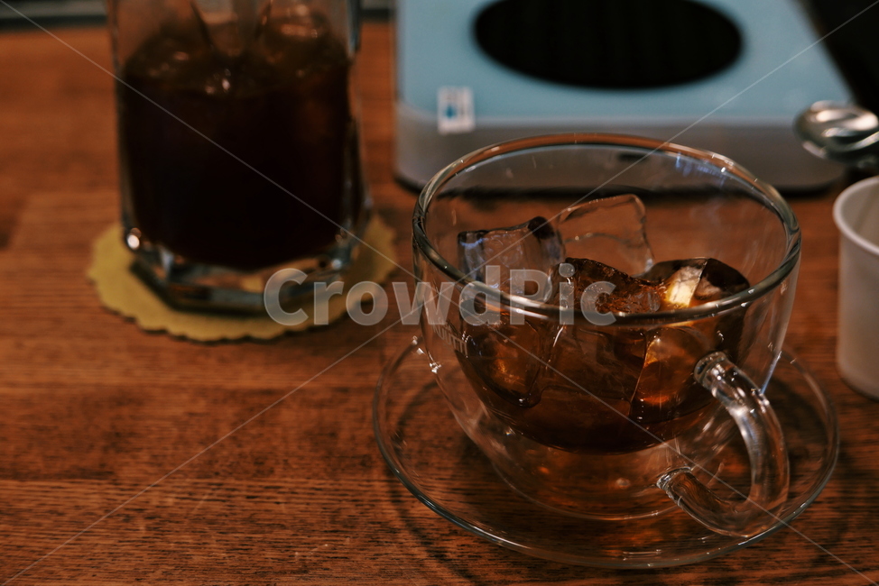 coffee,커피,아메리카노,얼음,pottery