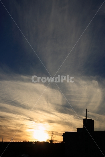 석양,하늘,태양,구름,실루엣,교회,십자가,cross,sunset,sky,sun,cloud,church,도시,풍경,city,landscape,실루엣,그림자,silhouette,shadow,종교,신앙,religion,belief,faith,가로 질러 가다,symbol,상징