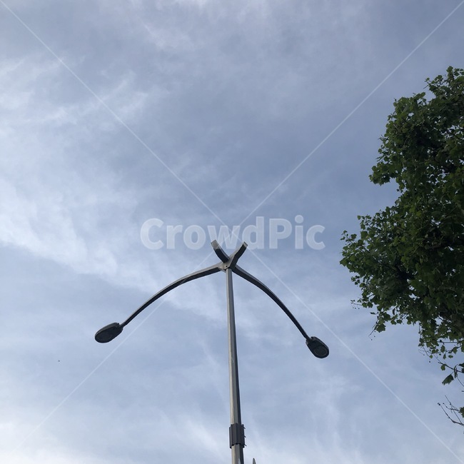 하늘,구름,자연,나무,초록,가로등,전봇대,파랑,흰색,sky,sora,cloud,kumo,nature,tree,ki,green,midori,blue,ao,white,shiro