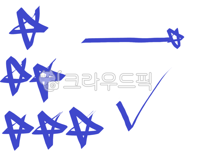 색연필, 강조, 색연필강조png, 공부, 별, 사진,이미지,일러스트,캘리그라피 - ellanew작가