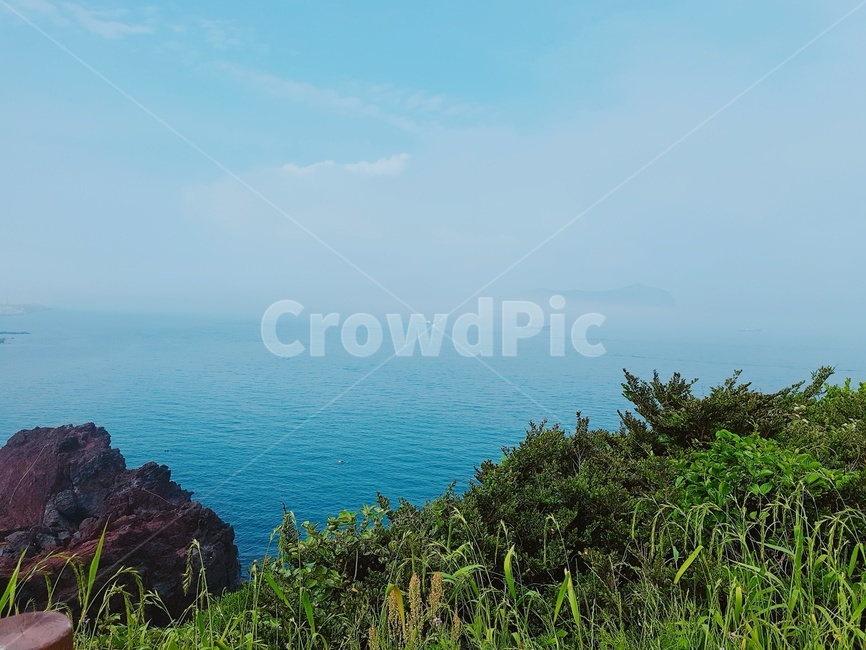 제주도,바다,풀,안개,풍경,고화질,초고화질,제주도풍경,자연,풍경,nature,landscape,land,땅,outdoors,옥외,ocean,대양,sea,water,물,shoreline,해안선,promontory,곶