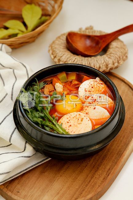 순두부찌개, 지개, 고추장찌개, 음식, 요리, 사진,이미지,일러스트,캘리그라피 - 사탕세알작가