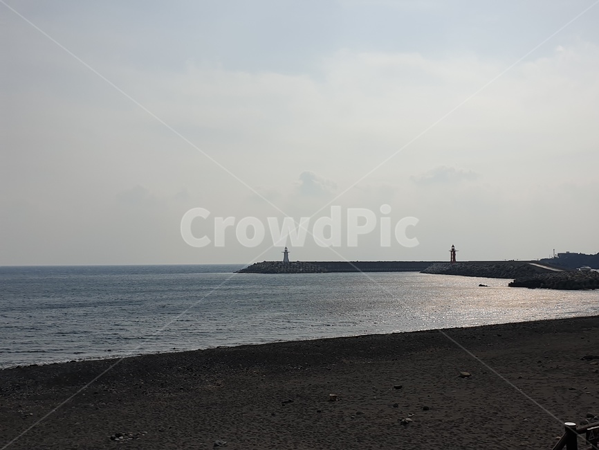 바다,밤바다,등대,제주도,해변,자연