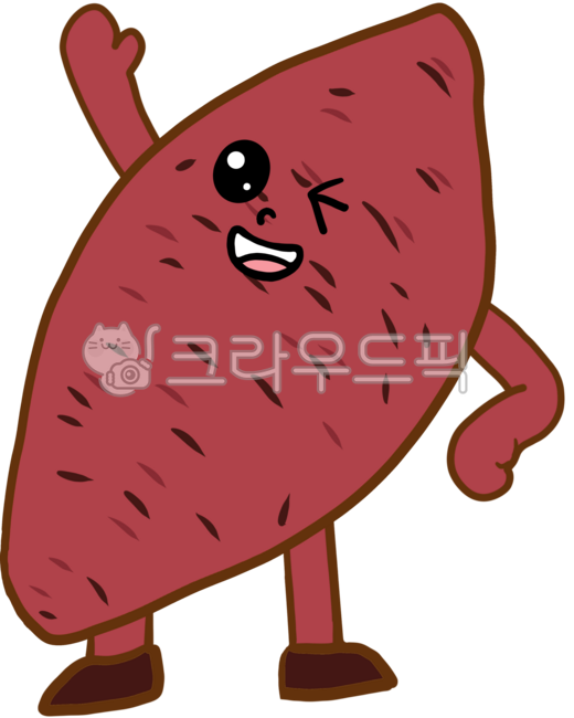 고구마,뿌리채소,채소,간식,음식,귀여운,윙크,인사