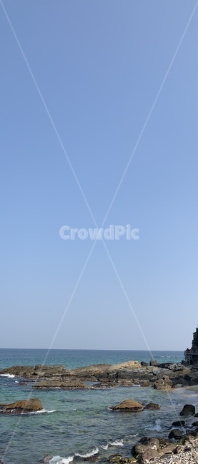 강릉,강릉바다,바다,에메랄드빛,에메랄드,에메랄드빛바다,하늘