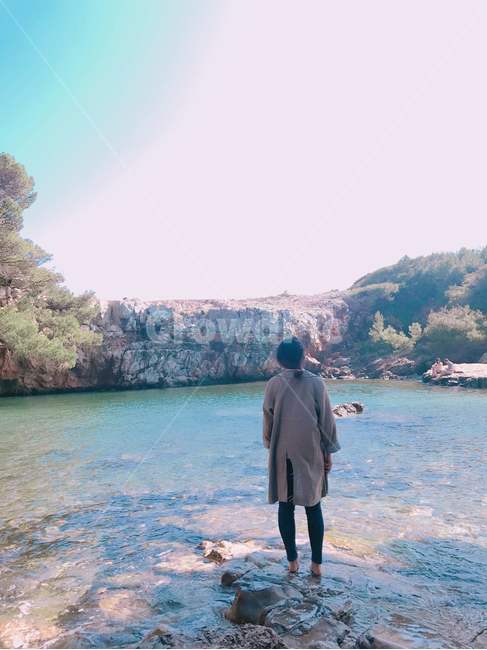 흑해,투명한,암벽,휴양지,여유로움,한적한,자연,풍경,nature,landscape,사람,인물,인간,human,person,여성,여자,woman,female,lady