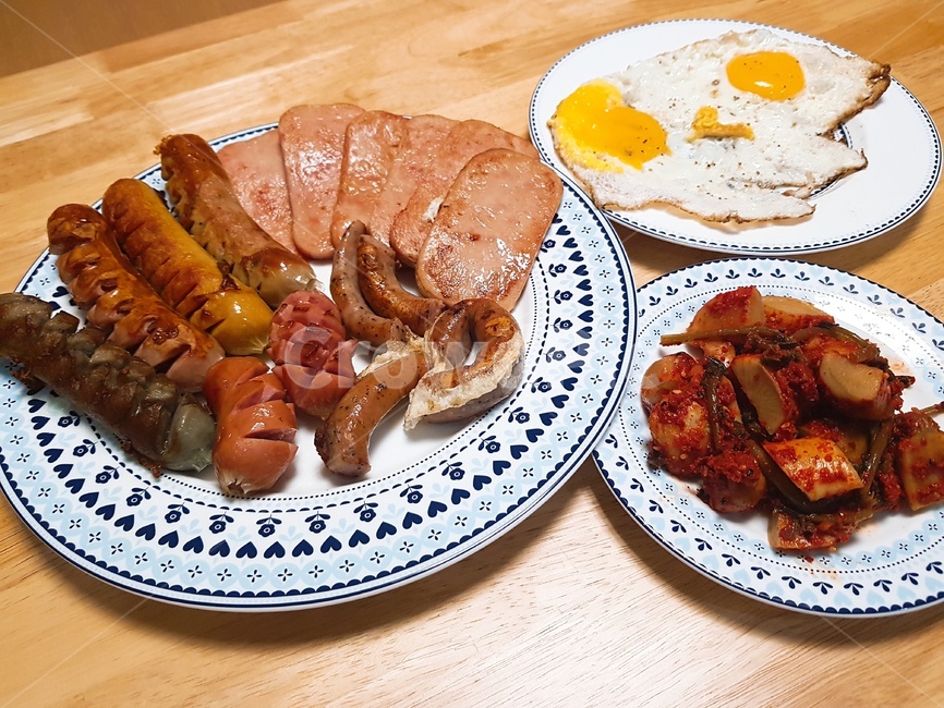 소세지,열무,접시,계란,반찬,식사,음식,식재료,요리,food,cook,meal,dishes,food reserves