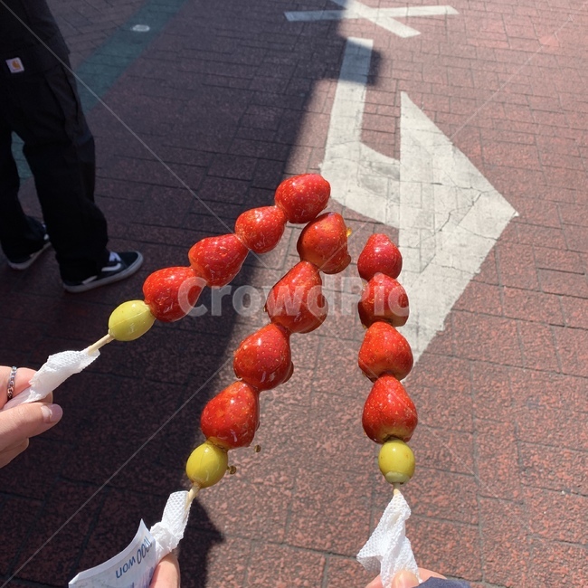 탕후루,딸기,달콤함,맛있음,과일