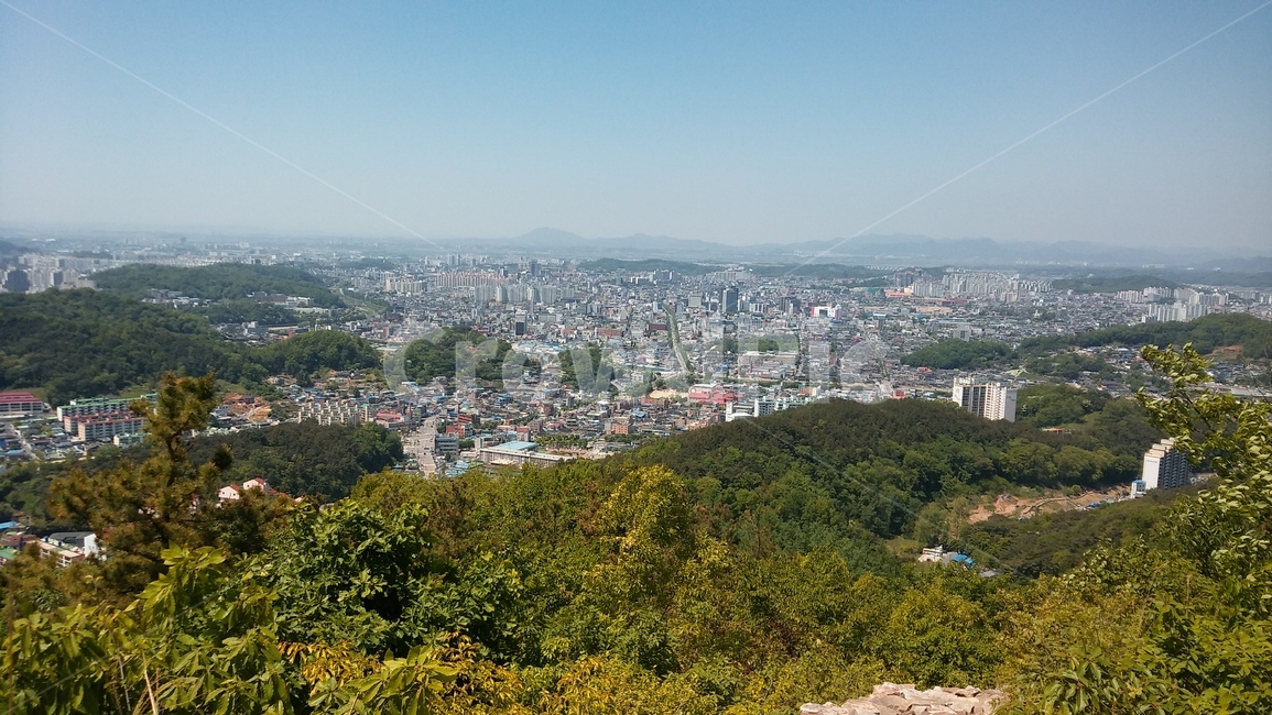 전주,풍경,맑은하늘,한옥마을,여름