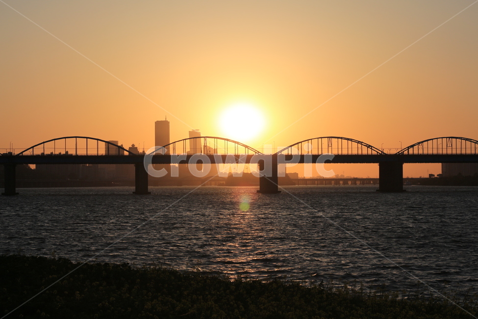 다리,노을,강,물,bridge,한강,저녁,building,건물