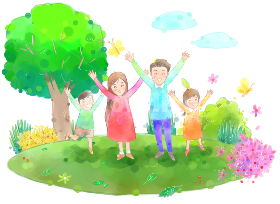 leaf of grass,harmony,spring semester,Brightness,lightness,togetherness,spring breeze,oil paint,stretching,situation picture,smile,spring,cloud,pastel,character,leaves,children,sight,drawing,season,hurray,conversation,laugh,family month,spring outing,warm