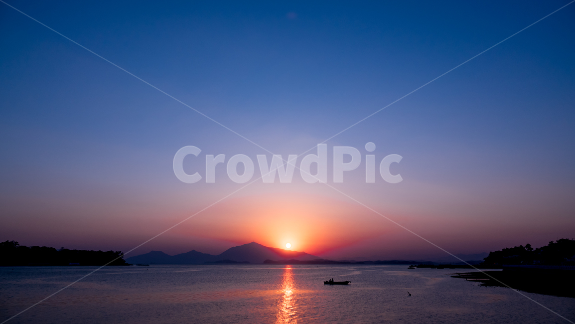 노을,일몰,해질녘,sunset,풍경,어부,어선,사천,바다