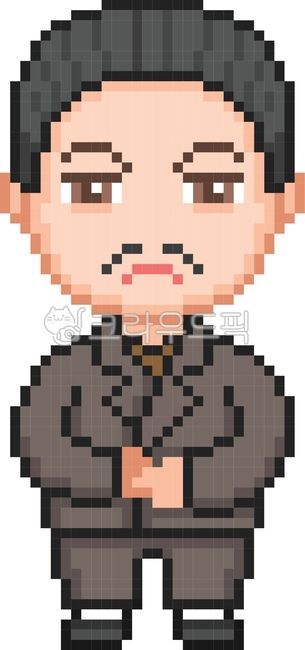 An Jung-geun,pixel art,character,independence activist,Republic of Korea,March 1st Movement,patriotism,independence movement,national holiday,history,Ahn Jung-geun,Korean history,Japanese colonial period,graphic,illustration,Korea,pixel ar