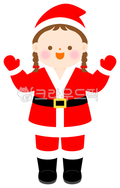 산타,어린이산타,산타어린이,꼬마산타,산타캐릭터,어린이,여자어린이,땋은머리,캐릭터,산타클로스,산타할아버지,산타옷,산타의상,산타복,산타복장,산타분장,산타코스튬,겨울옷,코스튬,산타모자,장갑,부츠,겨울,성탄절,크리스마스,메리크리스마스,손인사