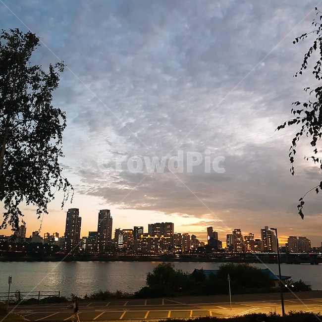 풍경,자연,강,노을,해질녘,도시,풍경,city,landscape,한국도시풍경,한국도시경관,korea cityscape,nature,outdoors,옥외,silhouette,실루엣