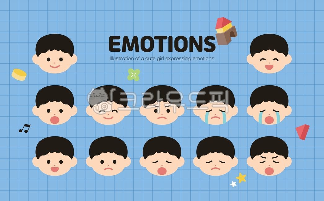 감정,사람,얼굴,이모티콘,이모지,일러스트,캐릭터,표정,귀여움,세트,웃음,행복,슬픔,눈물,화남,한숨,어린이,아이콘,다양함,분노,미소,남자아이
