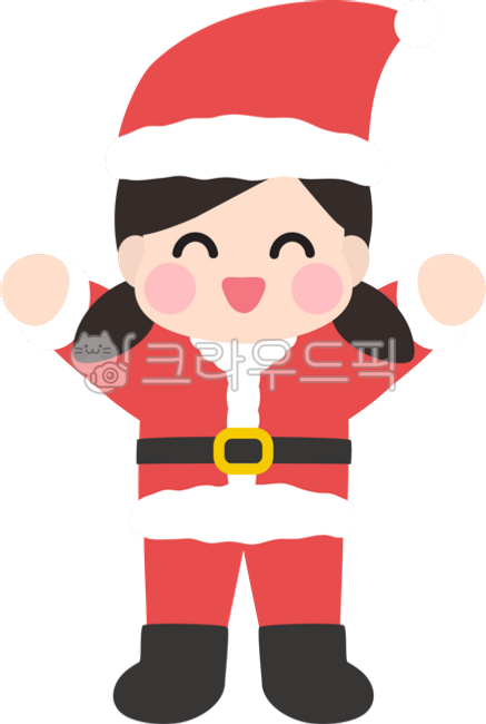 Santa Claus,Christmas design,Christmas character,Santa hat,Santa costume,Christmas,Christmas Day,Hurray,Santa costume,Christmas elf,child,smile,laughter,year-end event,Christmas sticker,girl,pigtails,Christmas elements,winter elements,w