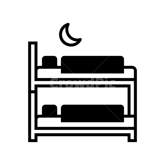 침대,밤,night,이층침대,벙크베드,bed,bunkbed,실내디자인,방,가구,이불,베게,침구,생활,interiordesign,인테리어,침실,실내,그래픽,일러스트레이션,graphic,illustration,아이콘,icon