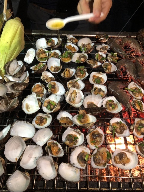 조개,요리,바닷가,구이,조개구이,음식