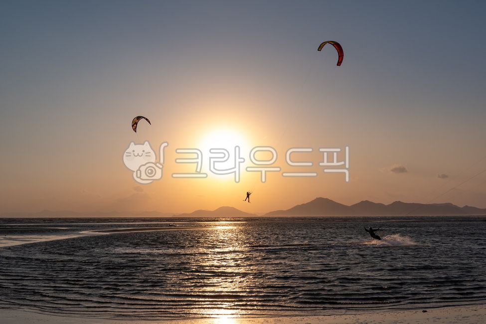 패러글라이딩,낙하산,일몰,바다,다대포,낙조,산,태양,한국,부산,gliding,활공