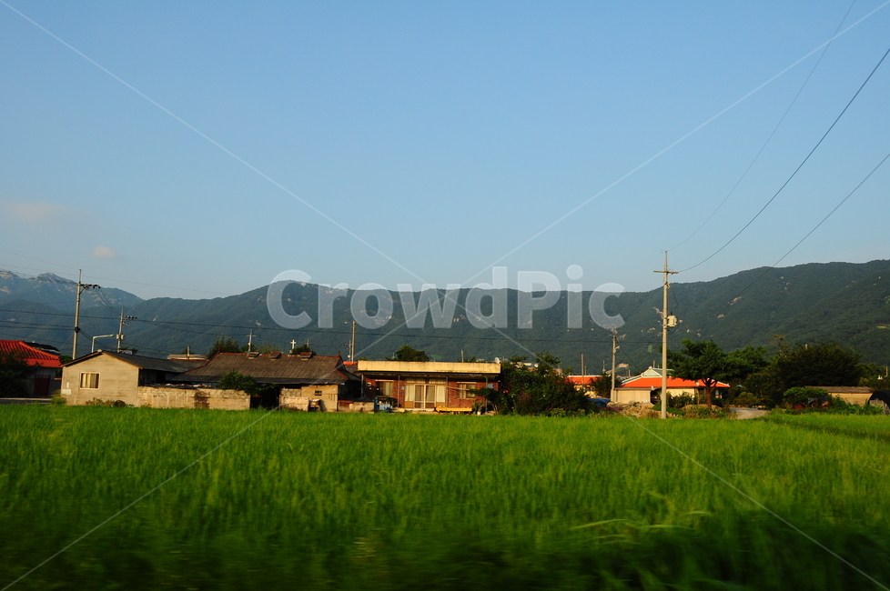 하늘,자연,시골,산,밭,집,시골,마을,풍경,landscape,country,rural,town