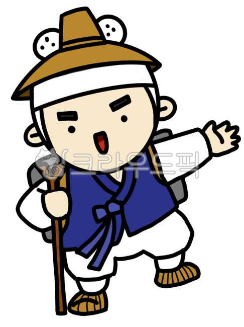 Peddler,merchant,traditional character,Joseon Dynasty,cute character,description