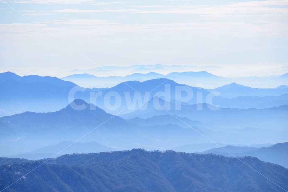 정상,산그리메,수묵,겨울산,덕유산,물안개,백그라운드,산,mountain,background,자연,풍경,nature,landscape,outdoors,옥외,mountain range,산맥