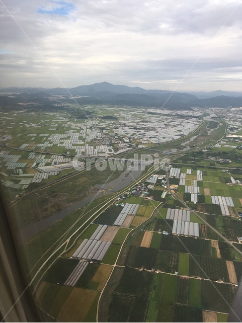 비닐온실,대한항공,대한민국,한국,plastichouse,koreanairline,republicofkorea,korea,시골,마을,풍경,landscape,country,rural,town