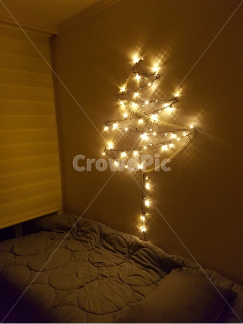 트리,크리스마스,핸드메이드,인테리어,전구,메리크리스마스,성탄절,merry christmas