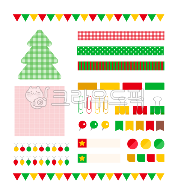 크리스마스,성탄절,크리스마스트리,트리,겨울,12월,연말,홀리데이,아이콘,테두리,장식,메모,라벨,인덱스,집게,클립,압정,핀,메모지,체크,체크패턴,줄무늬,도트,점,종이,데코,무늬,가랜드,깃발,축제,파티,시즌,행사,기념일,문화,명절,귀여운,세트,컨셉,일러스트,디자인,심플,벡터,그래픽,라이프스타일,라인,패턴,프레임,폼,형태,경계,구분,디자인소스,클립아트,도형,아트,다꾸,다이어리꾸미기,빨강,초록,노랑,전구,조명,christmas,christmastree,tree,winter,december,yearend,holiday,icon,border,line,decor,memo,label,index,tongs,clip,tack,pin,memopaper,check,checkpattern,stripe,dot,paper,pattern,garland,flag,festival,party,season,anniversary,culture,set,vector,cute,concept,illustration,design,art,graphic,lifestyle,decoration,frame,shape,decorative,collection,divider,lightbulbs,light