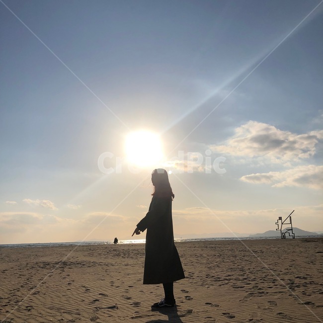 겨울바다,여자,여행,부산,겨울