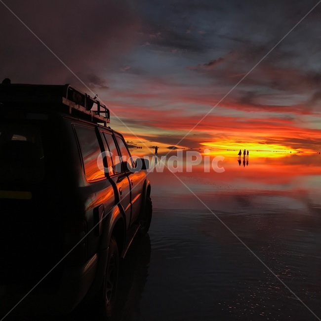 일몰,sky,붉은하늘,sunset,하늘,redsky,황혼,자동차,소금사막,자연,풍경,nature,landscape