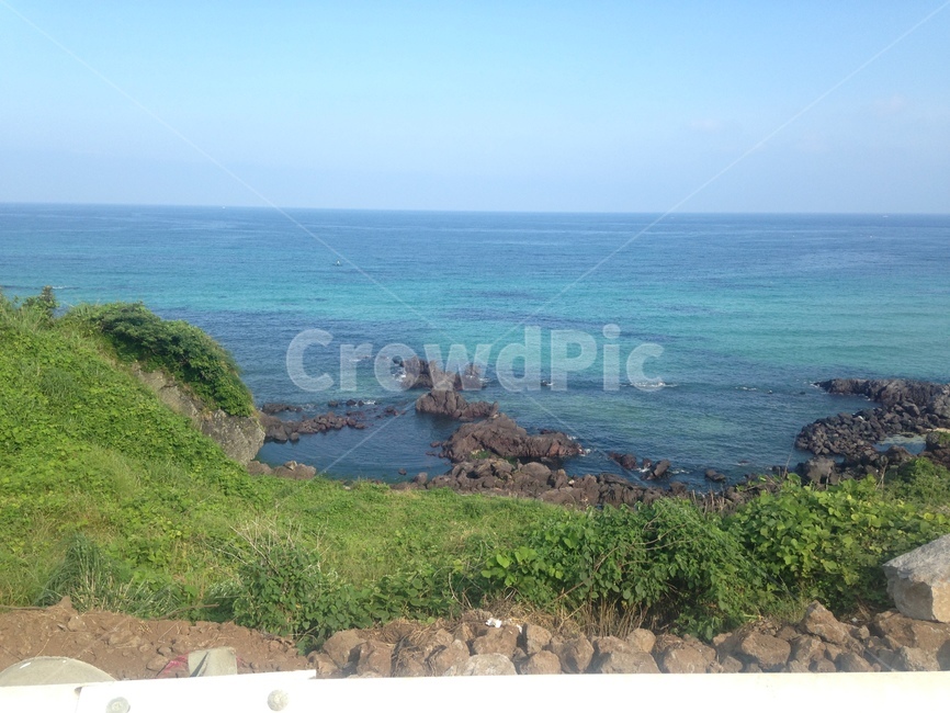 제주도,바다,풍경,여름,파도