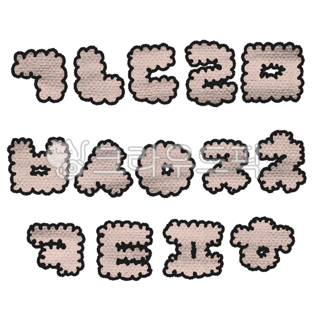 Korean,consonants,Korean illustration,consonant illustration,consonant stickers
