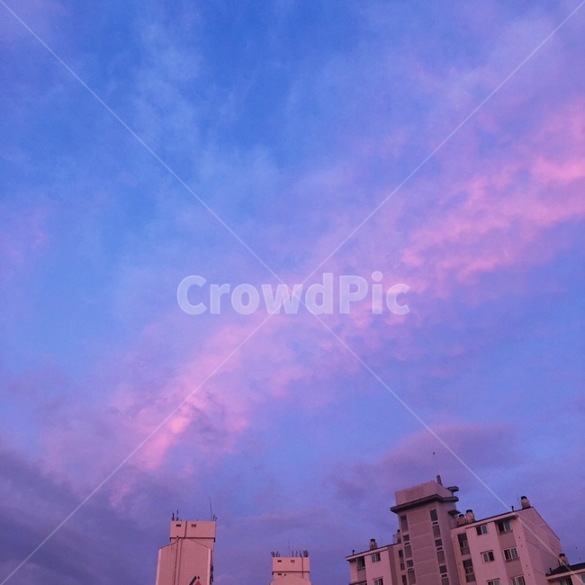 풍경,sky,건물,pink,blue